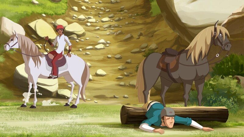 Immer wieder manövrieren sich Jonathan und Stevie in Gefahr, womit sie auch Lena und Angelo in Schwierigkeiten gegenüber dem Prüfer bringen. – Bild: hr/​Tele Images