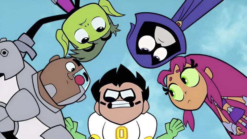 v.li.: Cyborg, Beast Boy, Robin, Raven, Starfire – Bild: TM and © 2018 The Cartoon Network, Inc. A Time Warner Company. All Rights Reserved.