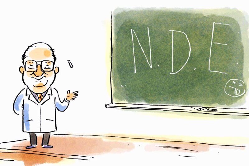 Eine „Near Death Experience“ – auch N.D.E. genannt – findet in fünf Etappen statt. – Bild: Folimage/​Ex Nihilo