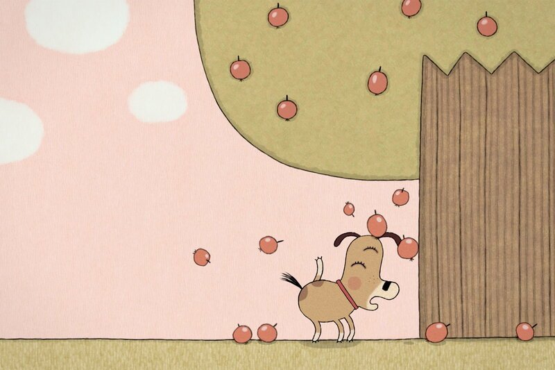 Guetnachtgschichtli Lenas Hof - De Öpfelbaum Folge 20 Hund bekommt Äpfel auf den Kopf – Bild: SRF Guetnachtgschichtli Lenas Hof - De Öpfelbaum Folge 20 Hund bekommt Äpfel auf den Kopf – Bild: SRF