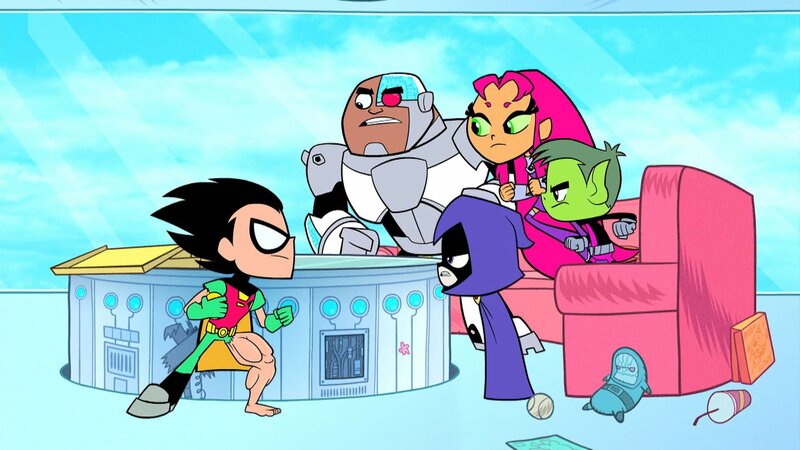 v.li.: Robin, Cyborg, Raven, Starfire, Beast Boy – Bild: Cartoon Network