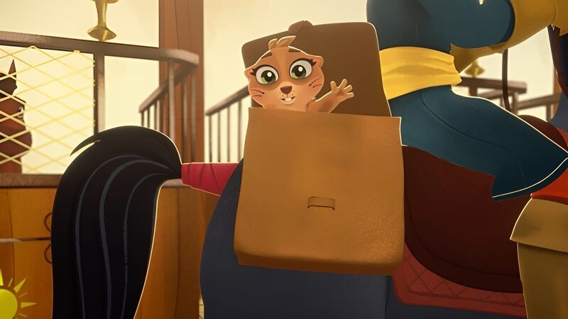 Das Murmeltiermädchen Joran ist glücklich. Endlich kann es wieder nach Hause zurückkehren. – Bild: SWR/​Ellipse Anime Productions/​Belvision/​Dargaud Media/​RTBF /​ KiKA