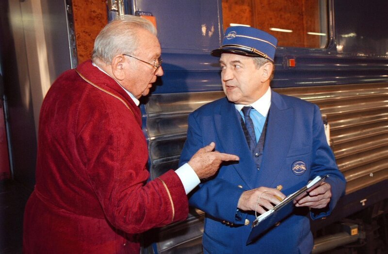 L-R: Heinrich Bauer (Fritz Muliar), Karl Horak (Otto Schenk). – Bild: ORF/​Klaus Titzer