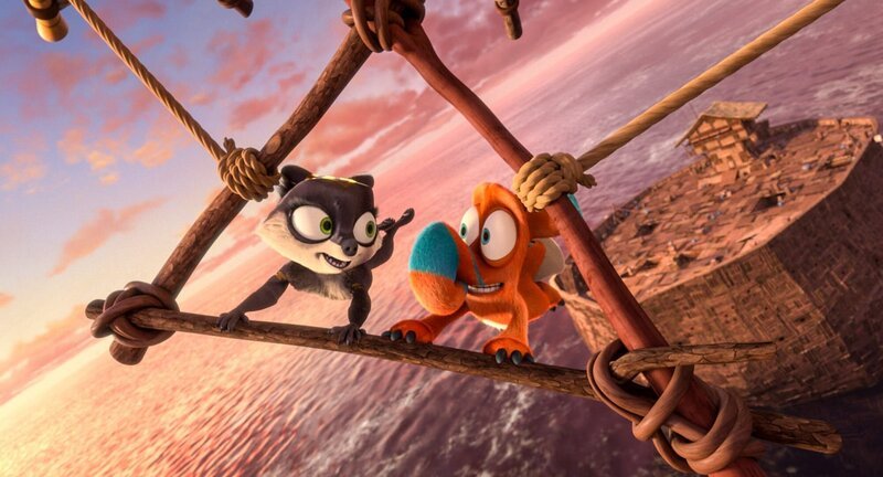 The film follows the exciting adventure of two best friends Finny and Leah as they try to escape a volcanic island and save the animals of the Ark! – Bild: Telepool/ORF/Ulysses Filmproduktion GmbH The film follows the exciting adventure of two best friends Finny and Leah as they try to escape a volcanic island and save the animals of the Ark! – Bild: Telepool/ORF/Ulysses Filmproduktion GmbH