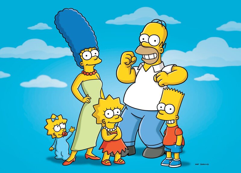 (22. Staffel) – Eine nicht alltägliche Familie: Marge (2.v.l.), Maggie (l.), Bart (r.), Lisa (M.) und Homer Simpson (2.v.r.) … – Bild: und TM Twentieth Century Fox Film Corporation – Alle Rechte vorbehalten Lizenzbild frei