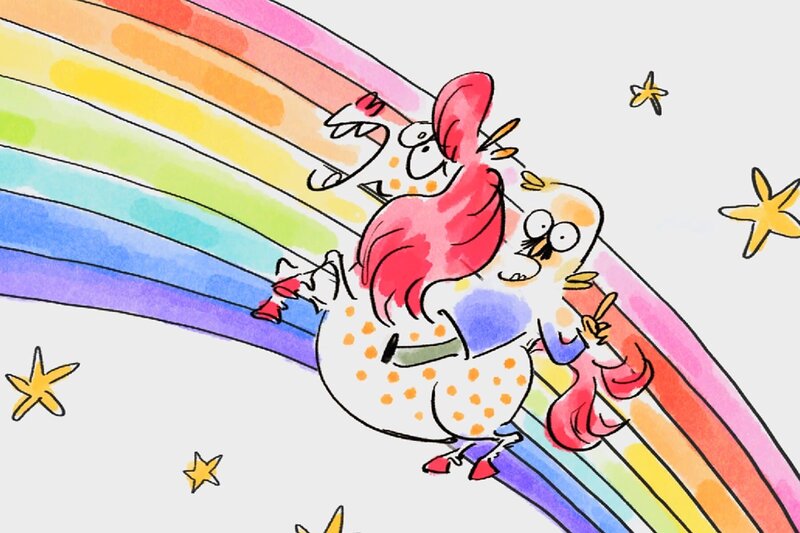 Professor Schnauzbart reist mit seinem fliegendem Pferd zurück ins 18. Jahrhundert – zu einigen der ersten Experimente verrückter Naturwissenschaftler. – Bild: arte