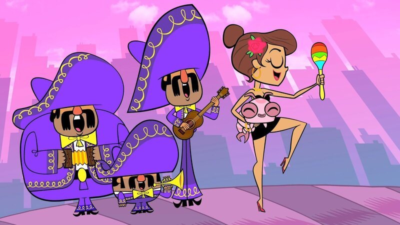 Silkie (2.v.r.), Sonia Conchita Hernández (r.) – Bild: Cartoon Network