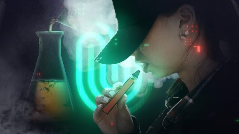 Unterschätzte Gefahr aus der Vape: Im Januar überlebte eine 16-jährige Schülerin in Norddeutschland nur knapp, nachdem sie im Klassenzimmer „Görke“ konsumiert hatte. – Bild: ZDF und finally