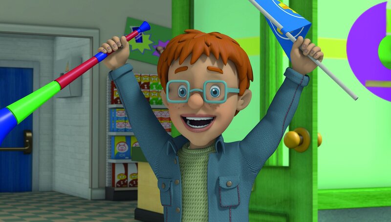 Norman freut sich wie verrückt auf das jährliche Pontypandy-Fußballspiel. – Bild: KiKA/​Prism Art & Design Limited