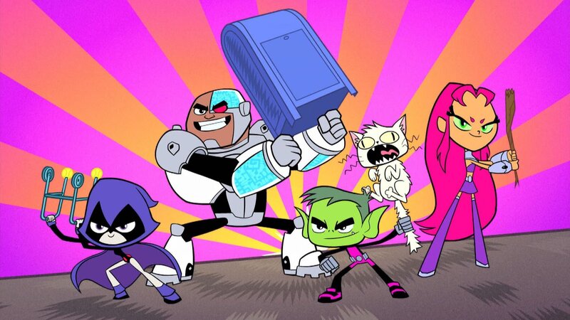v.li.: Raven, Cyborg, Beast Boy, Starfire – Bild: Cartoon Network