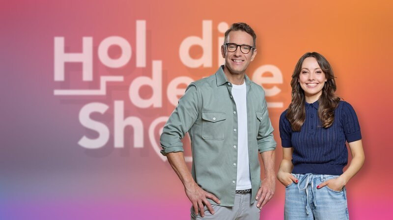 Julia Krüger und Peter Imhof begrüßen zur zweiten Ausgabe von „Hol dir deine Show!“ – Bild: MDR/​Marco Prosch /​ MDR/​HA Kommunikation