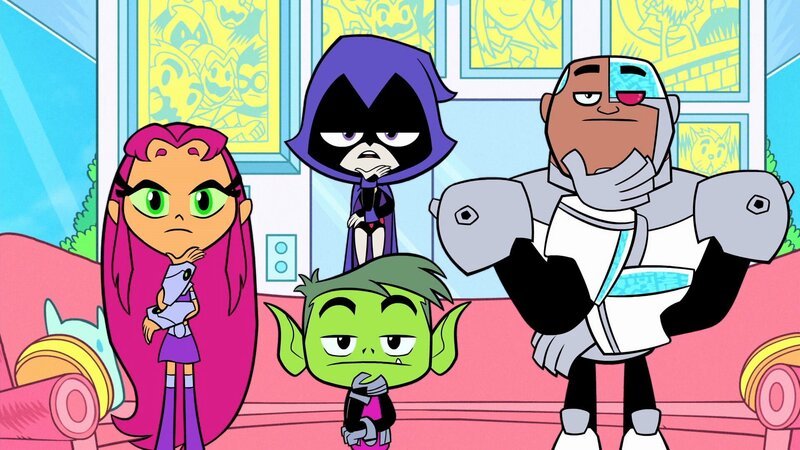 v.li.: Starfire, Raven, Beast Boy, Cyborg – Bild: Warner Bros. Discovery, Inc. /​ for show promotional use only