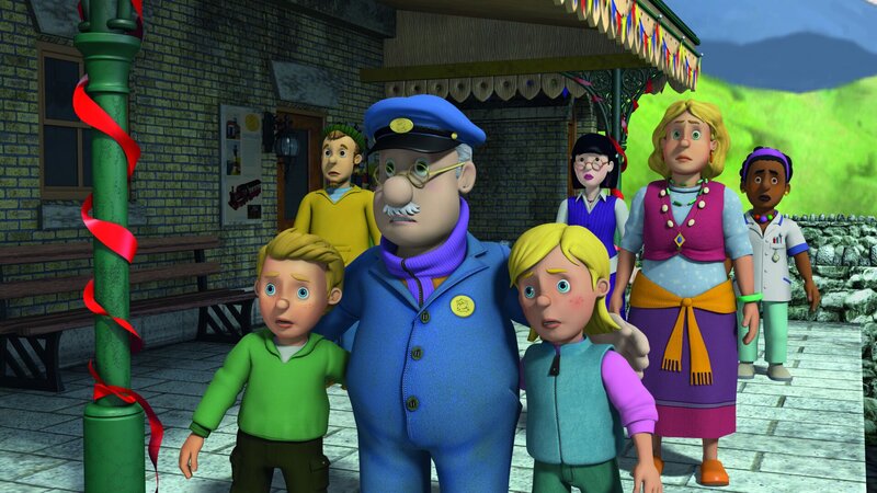 Die Bewohner von Pontypandy beobachten das Geschehen mit bangem Blick. – Bild: KiKA/​2011 Prism Art & Design Limited