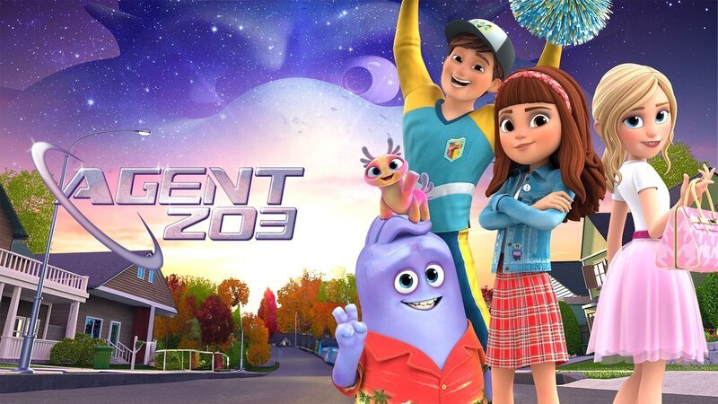 Zoe, eine 13-jährige Schülerin, muss neben Hausaufgaben und Arbeit im Blumenladen das Universum vor dem Alien Gore schützen, unterstützt von ihren Freunden und dem Alien Ulav. – Bild: Toon2Tango GmbH /​ SUPER RTL