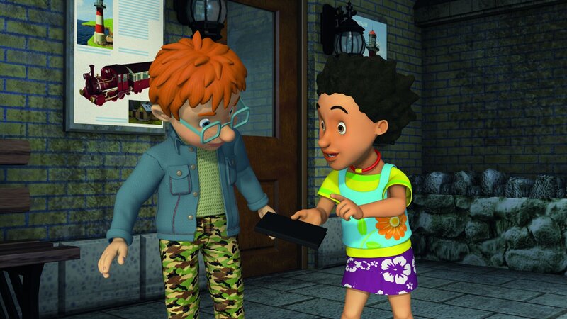 Mandy und Norman sind gespannt auf den Ausflug zum Pontypandy-Berg. – Bild: KiKA/​2011 Prism Art & Design Limited