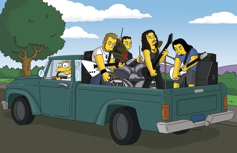 Hans Maulwurf (l.) nimmt die Band Metallica auf seinem Kleinlaster mit … – Bild: 2007FOX BROADCASTING Lizenzbild frei