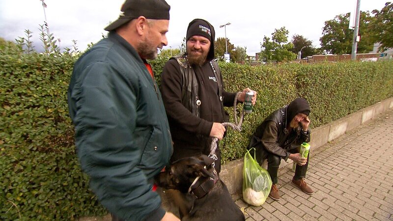 Durch Zufall trifft Olaf (li.) Paddy und Opa auf der Straße. – Bild: ZWEI, Madame Zheng Production