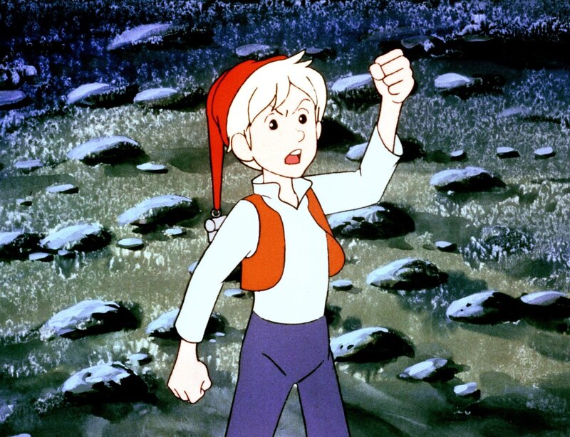 Nils Holgersson beschimpft das Standbild Karls XI in Karlskrona. – Bild: ORF/​Apollo Filmverleih