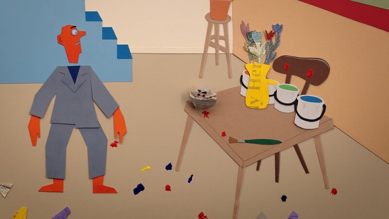 Mr. Paper erschreckt sich. – Bild: ORF/​Global Screen/​Mockingbird Productions