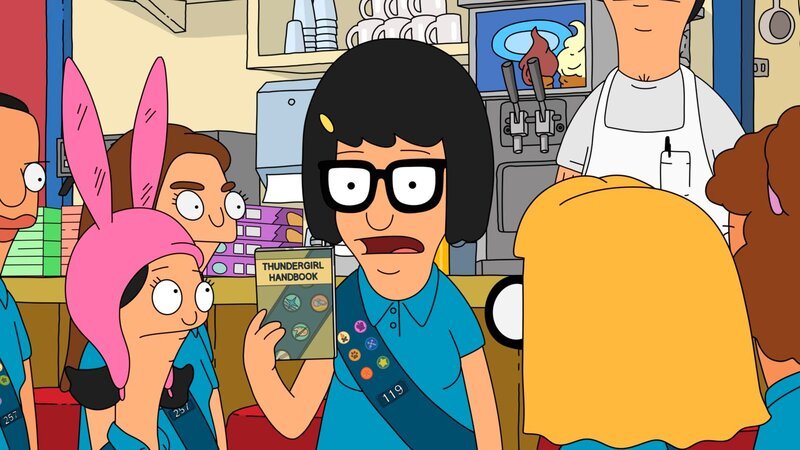 Vorne, l-r: Louise, Tina – Bild: ViacomCBS /​ FOX /​ BOB’S BURGERS ™ and © 2014 TCFFC ALL RIGHTS RESERVED.