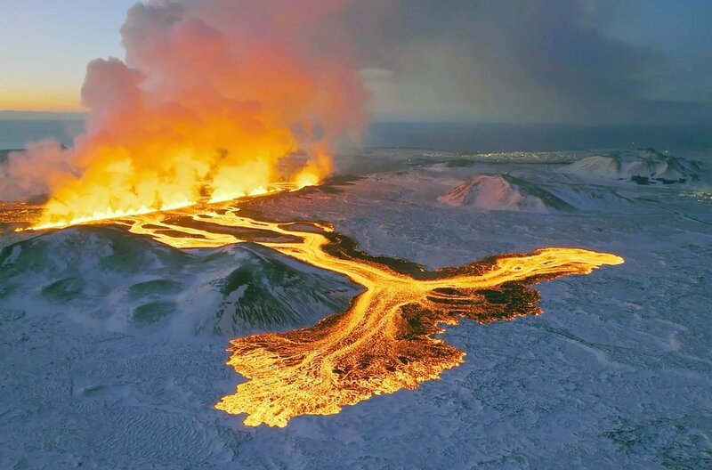 Vulkanausbruch auf Island nahe der Stadt Grindavík – Bild: ZDF /​ Hörður Kristleifsson/​h0rdur