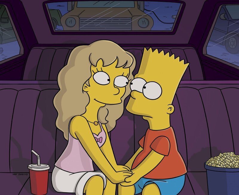 Bart (r.) gerät in eine heikle Lage und landet beinahe vor dem Altar mit Darcy (l.) … – Bild: 2007FOX BROADCASTING Lizenzbild frei