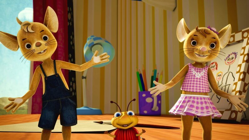 Jo, Naya und Käfer Lu laden ein zu ihren Mitmach-Musicals für Vorschulkinder. – Bild: ZDF/​Scopas Medien AG