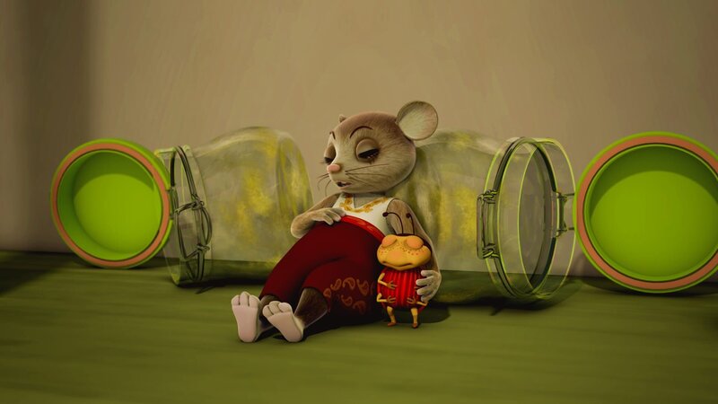 Carmen und Ludwig sind satt und müde. Sie haben das ganze leckere Mus aufgegessen und dabei völlig vergessen,  Naya und Jo etwas übrig zu lassen. – Bild: ZDF/​Scopas Medien AG