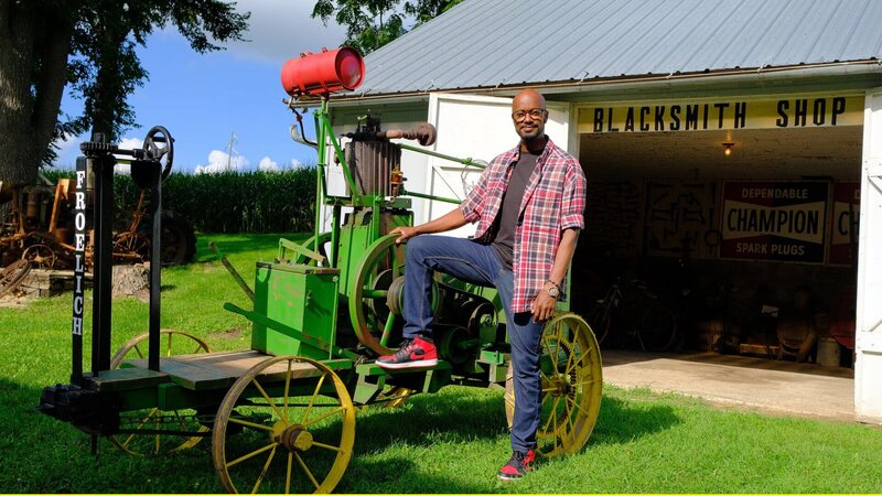 In Iowa existiert noch einer der ersten Traktoren mit Benzinmotor, ein „Froelich“. – Bild: 3sat