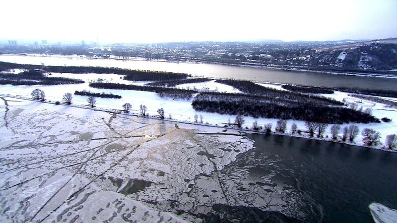 Die Donauinsel im Winter. – Bild: 3sat Die Donauinsel im Winter. – Bild: 3sat