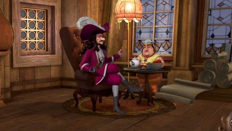 Captain Hook gibt seinem Assistenten Mister Smee Anweisungen, was er kochen soll. – Bild: ZDF