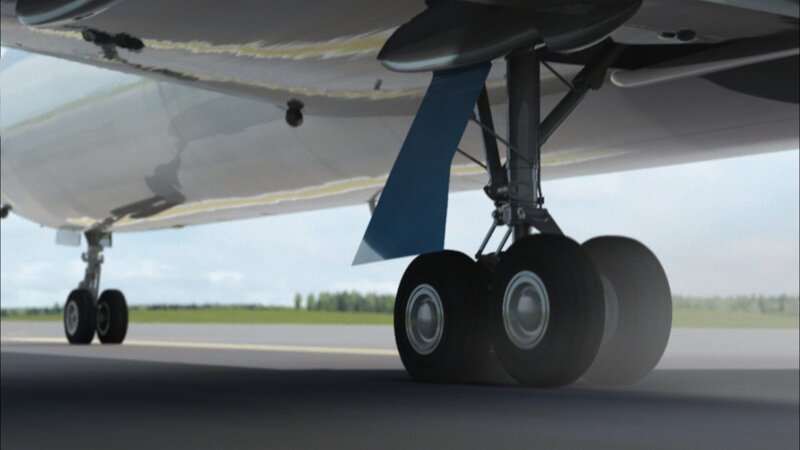 Der Ingenieur Alexander Sisov (gespielt von Steve Milkovic) ruft einen Rettungshelfer herbei, der ihm bei der Bergung der Leiche eines Besatzungsmitglieds helfen soll, nachdem die Yak 42-D, mit der sie unterwegs waren, auf dem Flughafen Tunoshna in Russland nicht mehr von der Startbahn abheben konnte. Das Flugzeug, das eine der besten russischen Eishockeymannschaften transportierte, stürzte am 7. September 2011 in die Wolga. – Bild: Copyright © The National Geographic Channel.