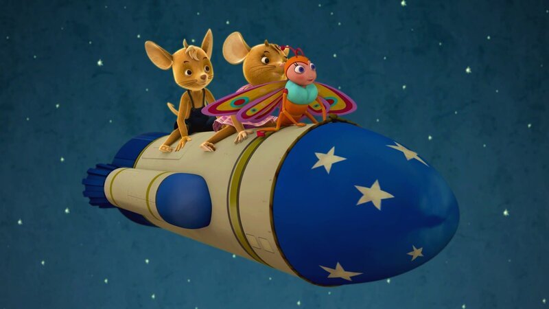 Auf geht’s zum Mond! Jo, Naya und Sibel machen eine fantastische Weltraumreise. – Bild: ZDF/​Scopas Medien AG