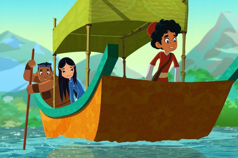 Luigi, Shi La und Marco erreichen Srinagar. – Bild: MDR/​2013 MotionWorks, Marco Polo Prod. Inc., Melusine Prod., Magpie 6 Media Ent. Ltd./​Monster Ent. Ltd.