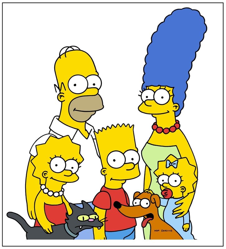 (19. Staffel) – Eine fast normale Familie: (v.l.n.r.) Lisa, Homer, Bart, Marge und Maggie Simpson … – Bild: und TM Twentieth Century Fox Film Corporation – Alle Rechte vorbehalten Lizenzbild frei