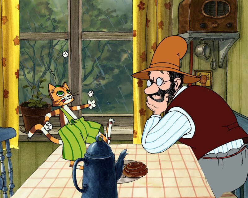 Findus führt seine besten Tricks vor, doch auch das Jonglieren kann Pettersson nicht erheitern. – Bild: ZDF/​TV Loonland