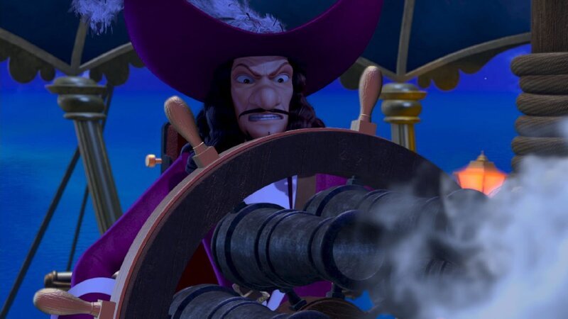 Captain Hook steuert seine Jolly Roger durch gefährliche Strömungen. – Bild: ZDF und 2012 DQ Entertainment