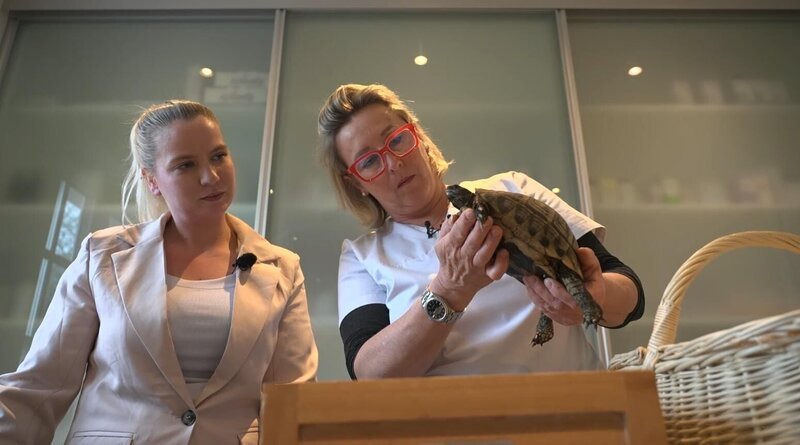 Tierärztin Stephanie Petersen(r.) – Bild: SAT.1 GOLD