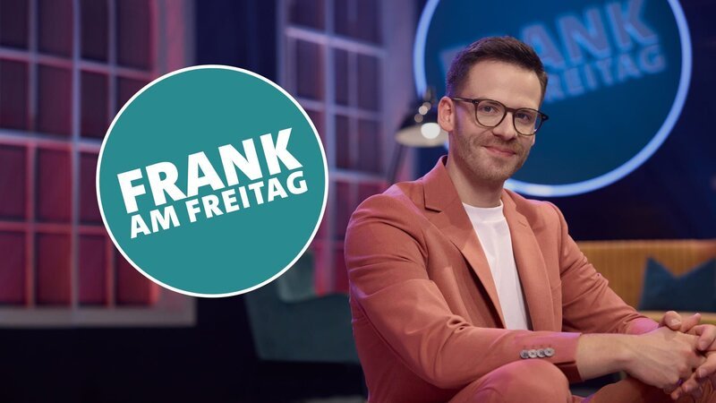 Key Visual/​Cover Sendereihenbild mit Typo zu „Frank am Freitag“. Martin Frank lädt Prominente aus den Bereichen Comedy, Schauspiel, Sport oder Musik ein, um in unterhaltsamen Talks Überraschendes zu Tage zu fördern und einen unorthodoxen Blick auf gesellschaftlich relevante Probleme zu werfen. – Bild: Martina Bogdahn, Montage: BR