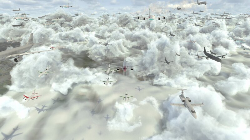 CGI – a lot of planes in the sky – Bild: Copyright © The National Geographic Channel. CGI – a lot of planes in the sky – Bild: Copyright © The National Geographic Channel.