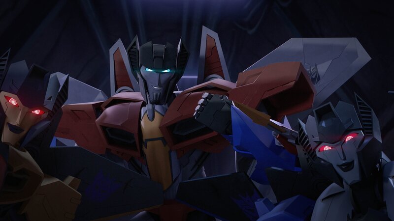 v.li.: Nova Storm, Starscream, Skywarp – Bild: Paramount