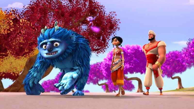 Die vier Helden sind auf der Suche nach dem Baum des Lebens, der auf dieser Insel wachsen soll. – Bild: rbb/​Hahn Film AG /​ Chocolate Liberation Front /​ Toonz Entertainment /​ 1001 Nights Productions Pty Ltd