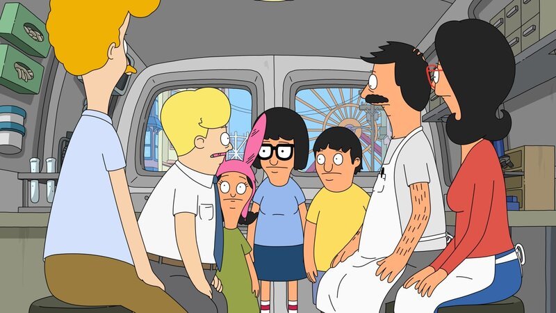 L-R: Ron, Hugo, Louise, Tina, Gene, Bob, Linda – Bild: ViacomCBS