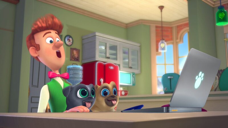 On the left side is Bob with Bingo and Rolly. – Bild: Disney Junior