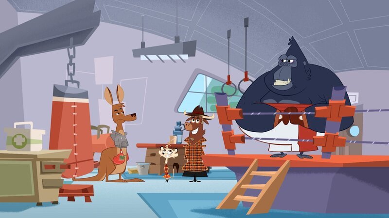 Sherlock Yack und Hermione ermitteln unter den Boxern. – Bild: ZDF/​Mondo tv