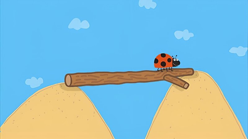 Monster Knöpfchen, Marienkäfer Klaus, Hexe Emilia und Rudi der Außerirdische machen mit ein und dem selben Stock ganz unterschiedliche Sachen. – Bild: WDR