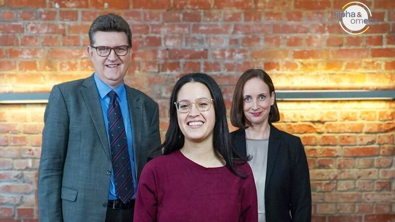 Christian Turrey, Caroline Haro-Gnaendinger, Heidrun Lieb (v.l.) – Bild: Bibel TV