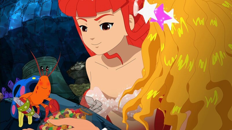 Rikki (li.) und Emma bringen dem verletzten Bernie ein paar Süßigkeiten. Er wird ganz rot vor Freude. – Bild: ZDF/​Les Cartooneurs Associés