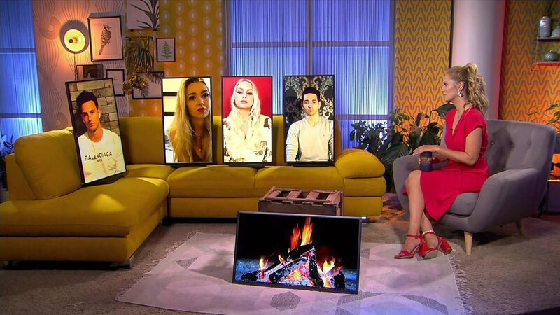 V.l.: Max, Sarah, Michelle, Mateo und Moderatorin Angela Finger-Erben. – Bild: RTL