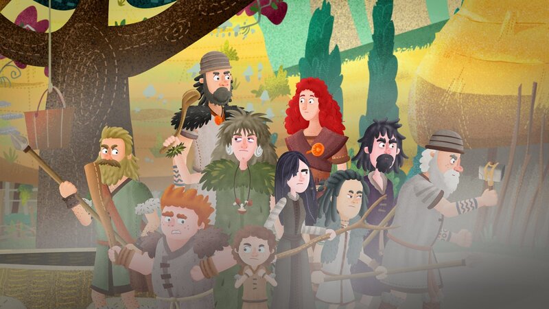 Es hat einen riesigen Knall im Dorf gegeben. Alle sind in Alarmbereitschaft. – Bild: KiKA/​Mideu Films/​MDR/​hr/​BR/​SWR/​WDR